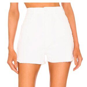 NEW Mother High Waisted Tunnel Vision Cuff Fray Short in Totally Innocent sz 24